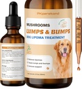 Köpek Lumps ve Bumps Supplement, Türkiye Tail Mushroom Guard for Dog Lipom, Organik 7 Mushroom Complex Drops, Immunity & Energy for Buddy with Shiitake Mushrooms, Reishi, Lion's Mane