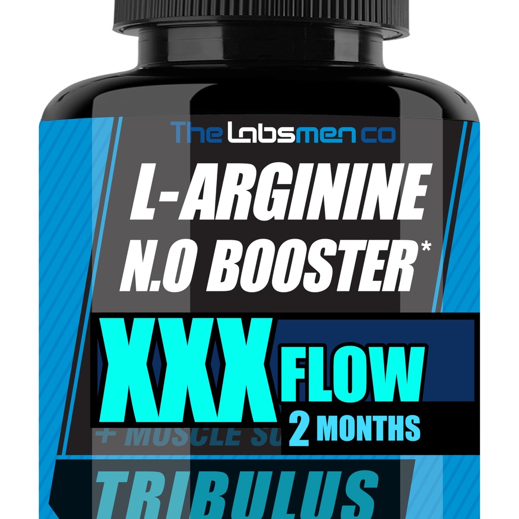 Erkekler için L Arginine Nitrik Çimento Supplements - Mutlu Karlar, Mutlu Geceler Kan Akışı Circulation, Muscle Pump Pre Workout, Male Endurance w/Tribulus - 2 Mons