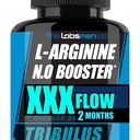 Erkekler için L Arginine Nitrik Çimento Supplements - Mutlu Karlar, Mutlu Geceler Kan Akışı Circulation, Muscle Pump Pre Workout, Male Endurance w/Tribulus - 2 Mons