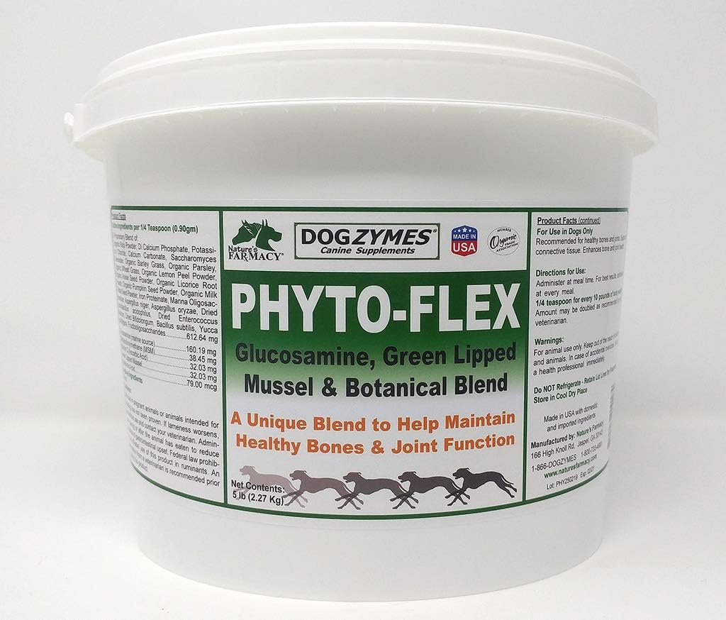Dogzymes Phyto Flex - Glucosamine, Chondroitin, MSM ve Hyaluronic Asit... (5 Pound)