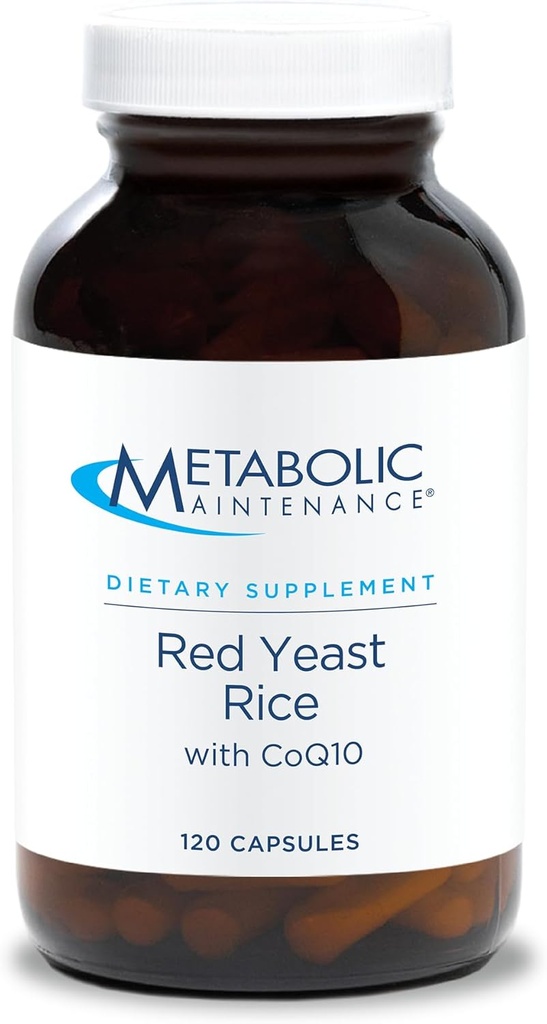 Metabolik Bakım CoQ10 ile Kırmızı Yeast Rice - Enerji Üretimi + Cardiovasküler Sağlık Desteği - Co Enzyme Q-10 + Red Yeast Rice Antioksi Supplement (120 Capsules)