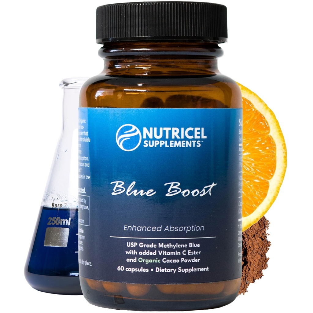 Nutricel M Ramsey Blue Capsules - Farm Grade Supplement - Amerika Brand'da Güvenildi - 12 mg (USP Referans Önerisi) C Ester Geliştirilmiş Aborpsiyon - Üçüncü Parti Test Edildi (60ct)