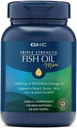 GNC Triple Strength Fish Oil Mini Omega 3 Supplement, 1000 mg EPA ve DHA, Supports Heart, Brain, Skin, Eye and Joint Health, 120 Mini Softgels