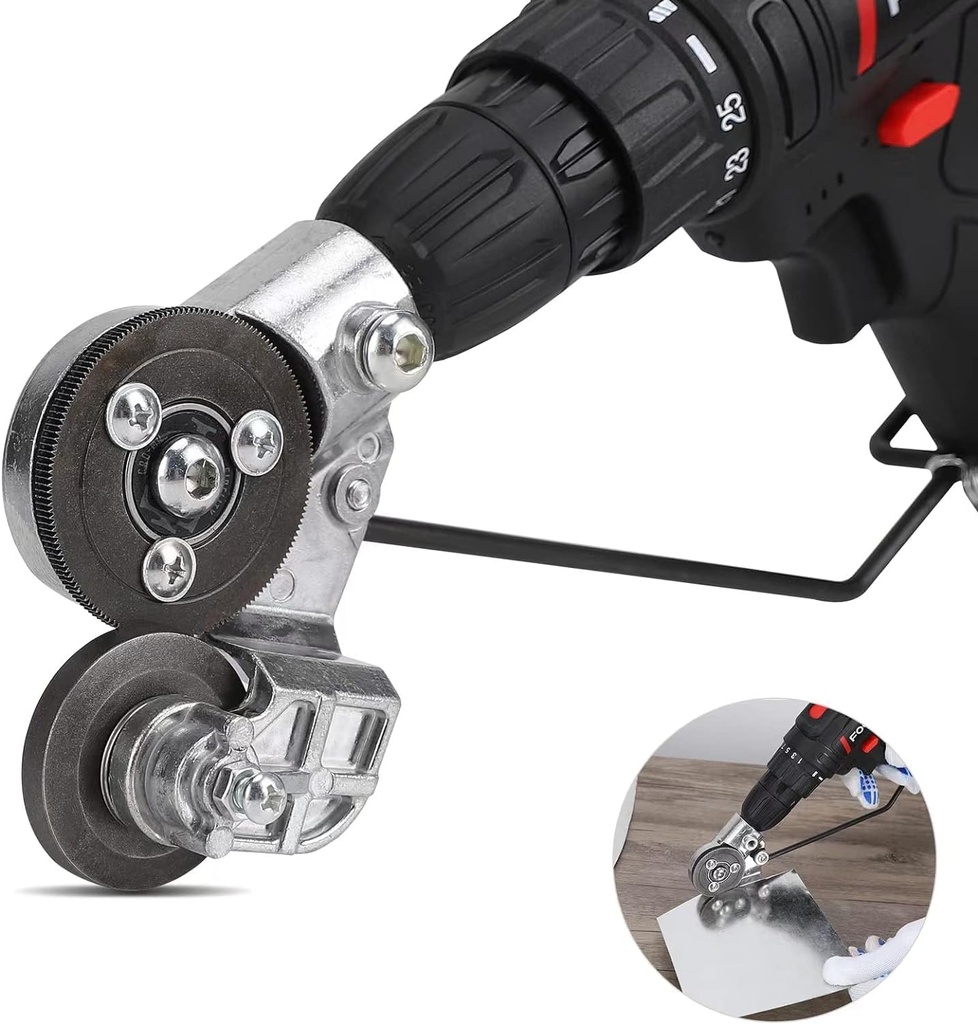 Yükseltilmiş Elektrikli Drill Plak, Yeni Metal Nibbler Machinery Drill Atament/Adapter, DIY Metal Drill Atament, Form Metal Bıçak Demir, Beyaz Levha, Çelik, Copper, alüminyum