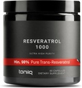 Ultra High Potency Third-Party Tested Trans Resveratrol 1000 mg - 98 Pure, Highly Purified and Bio available - Resveratrol Polygonum Root - 60 Capsules