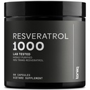 Ultra High Potency Third-Party Tested Trans Resveratrol 1000 mg - 98 Pure, Highly Purified and Bio available - Resveratrol Polygonum Root - 60 Capsules