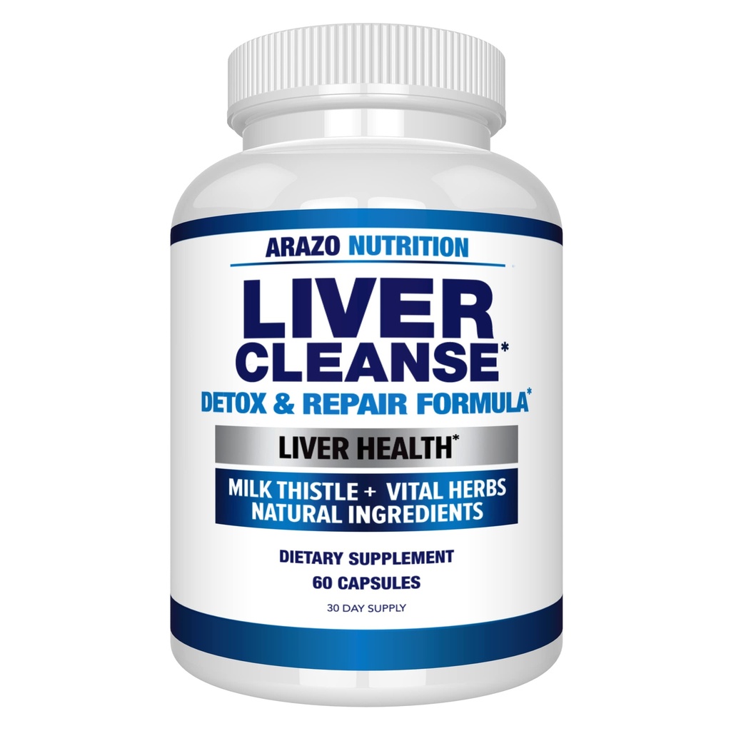 Arazo Beslenme Liver Cleanse Detox & Formula - Süt Butle Herbal Support Supplement: Silymarin, Beet, Artichoke, Dandelion, Chicory Root