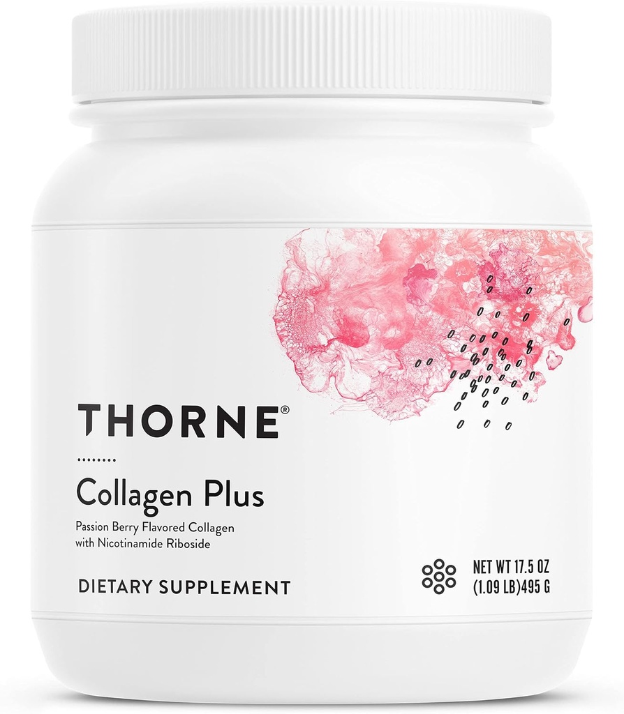 THORNE - Collagen Plus - Collagen Nico Toz ile Nicotinamid Riboside & Klinik olarak Stok Texture & Moisture için Malzemeler - Sağlıklı Cilt, Saç ve Çiçeği * - 17.5 Oz - 30 Hizmetler