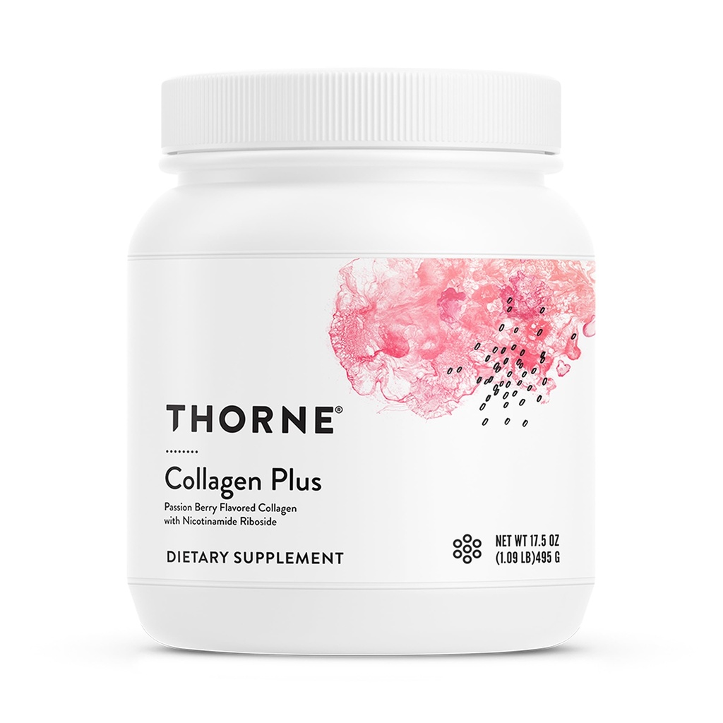 THORNE - Collagen Plus - Collagen Nico Toz ile Nicotinamid Riboside & Klinik olarak Stok Texture & Moisture için Malzemeler - Sağlıklı Cilt, Saç ve Çiçeği * - 17.5 Oz - 30 Hizmetler
