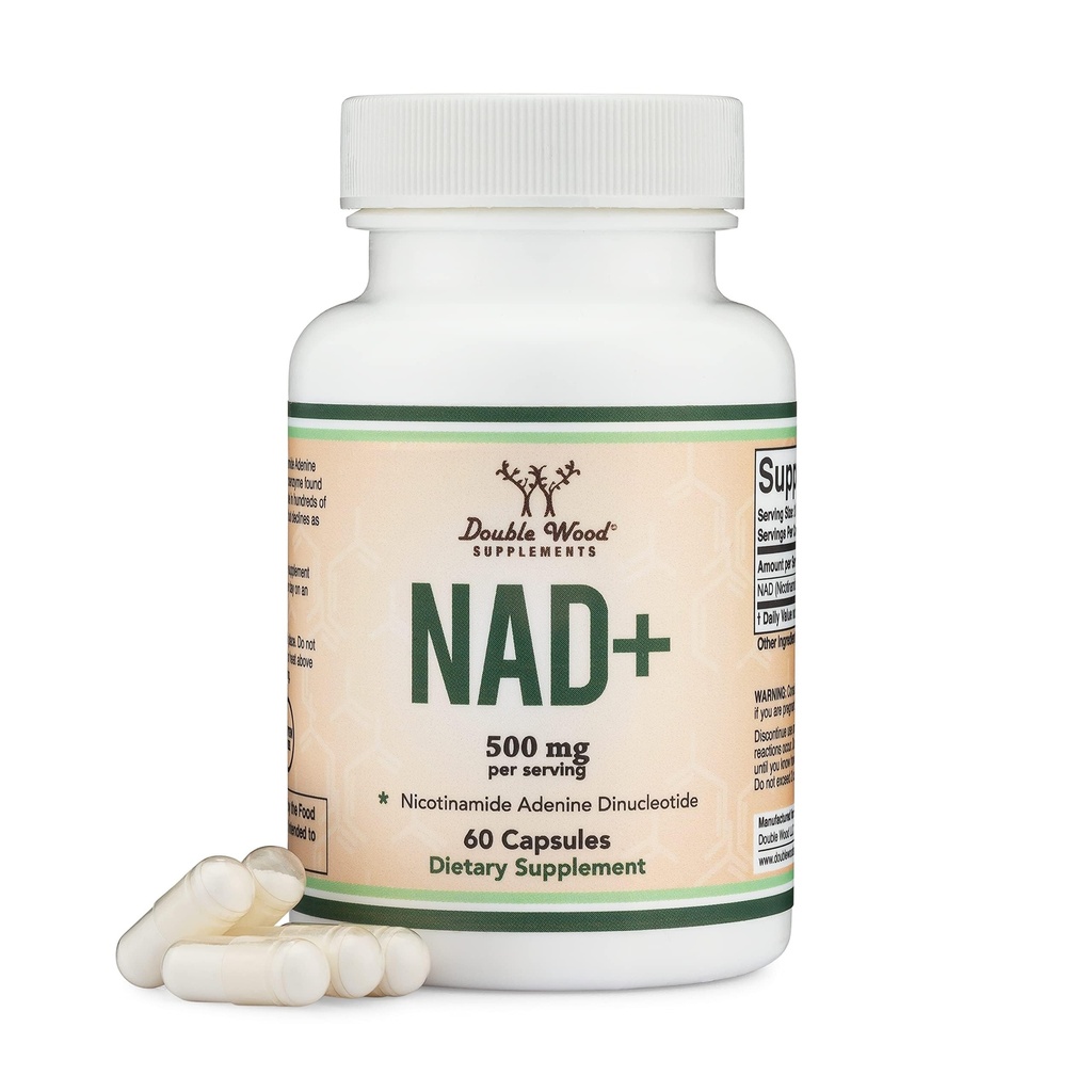 Çift Wood Supplements NAD Anti Aging & Hücre Rejenerasyonu |% 95 Pure NAD+ Per Servis, 30 Gün Supply | Nicotinamid Riboside | Üçüncü Parti Test Edildi, Vegan Güvenli, Non-GMO