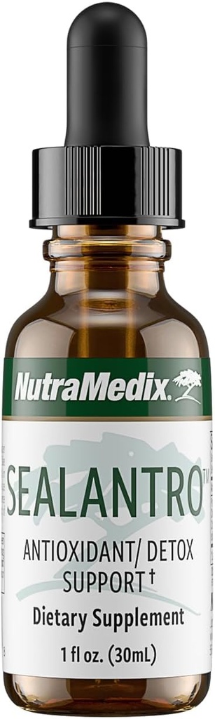 NutraMedix Sealantro - Body Detox Drops & Antioksis Supplement - Chlorella, Pacific Cold-Water Red Seaweed & Cilantro Extract - Herbal Detox Formula (1oz)