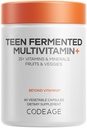 Κωδικοποίηση Teen Multivitamin Supplement – Daily Vitamins and Minerals for Teen Boys and Girls – Organic Whole Food Formula with Omega-3 and Vitamins A to K - 60 Κάψουλες
