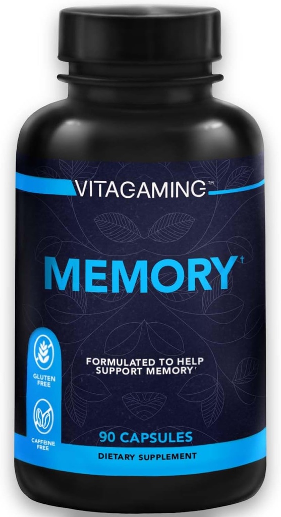 Memory Brain Supplement w/Vitamins – Διανοητική σαφήνεια, μνήμη, εστίαση & συγκέντρωση. Clinically-Tested Nootropic Περιλαμβάνει Bacopa, Phosphatidylserine, Rhodiola Rosea, Ashwagandha 90 Κάψουλες
