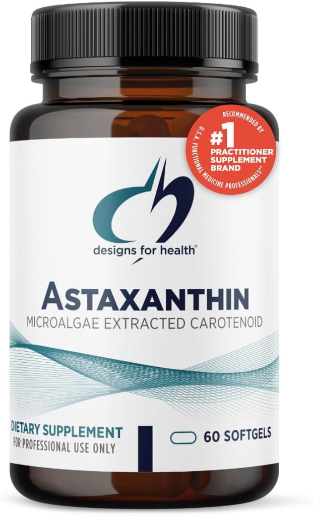 Sağlık Astaxanthin için tasarımlar - Microalgae (Haematococcus Pluvialis) Karotoksit Antioksit Eklenmiş Antioksidan Antioksit Supplement - Cardiovascular için Destek, GI, Skin + Eye Health (60 Softgels)