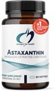 Sağlık Astaxanthin için tasarımlar - Microalgae (Haematococcus Pluvialis) Karotoksit Antioksit Eklenmiş Antioksidan Antioksit Supplement - Cardiovascular için Destek, GI, Skin + Eye Health (60 Softgels)