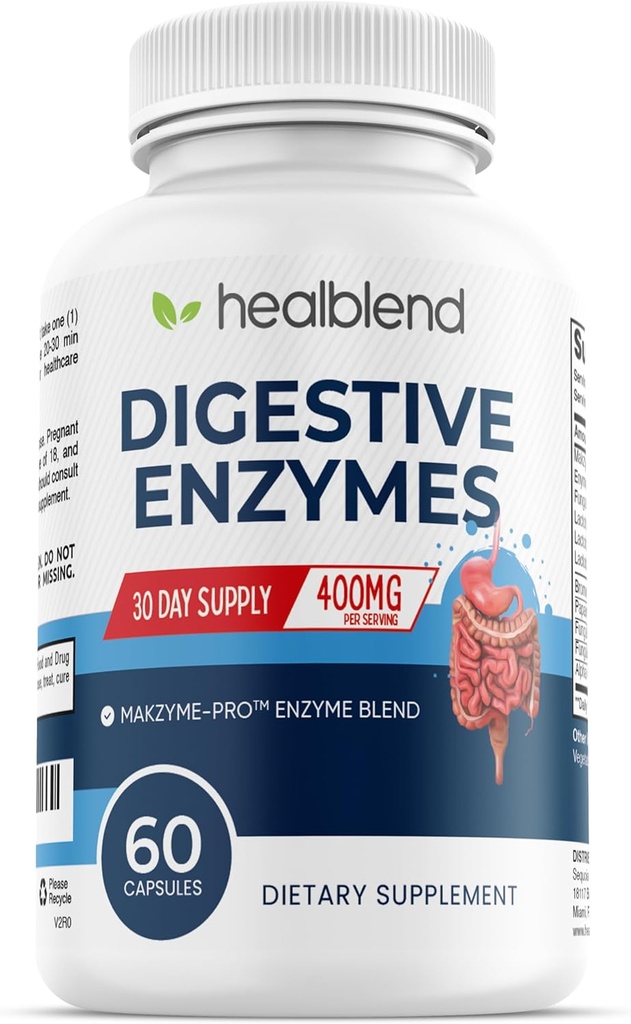 Enzyme Blend Supplement: Probiyotiklerle Gelişmiş Enzyme - 60 Capsules (1)