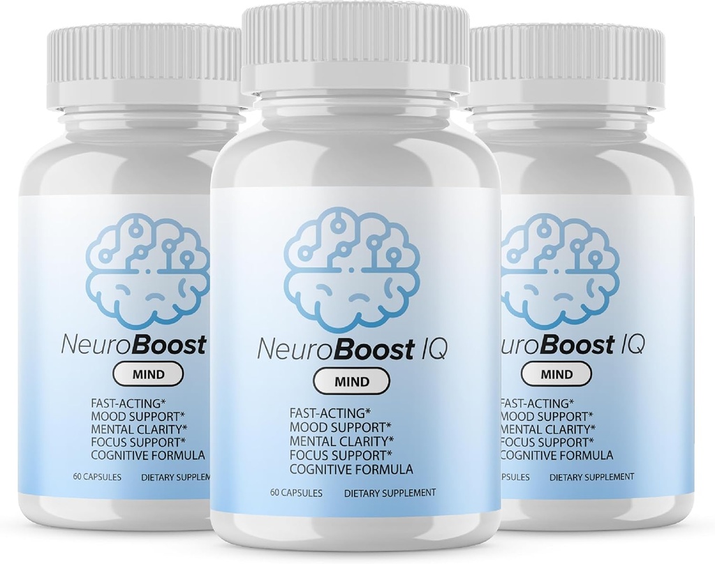 Resmi... 3 Pack - NöroBoost IQ Brain Supplement - Fish Oil, Ginkgo Biloba ile Gelişmiş Formula - NEDEN IQ Supplement Yorumlar (180 Capsules)