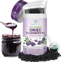 USDA Organik Kuru Yaşlılar 1lb Bulk (Güvenli Ambalaj, Resealable Bag, Faraday-Free Scoop) Doğal, non-irradiated, Raw Whole Black Elderberry, Immune Support, Make Sambucus Elder Syrup, 1 Pound