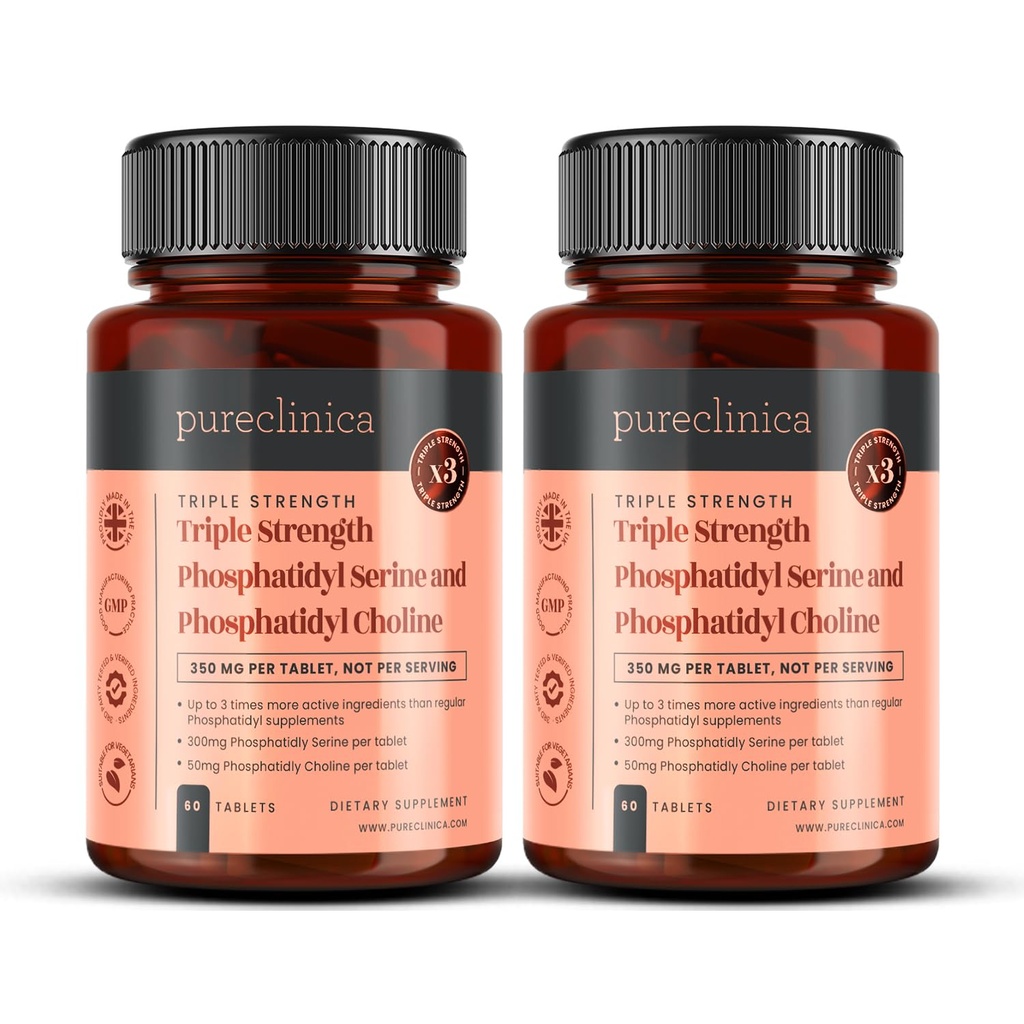 Triple Strength Phosphatydyl Serine ve Phosphatidyl Choline x 120 Tabletler (2 60 Tabletlerin Şişeleri)