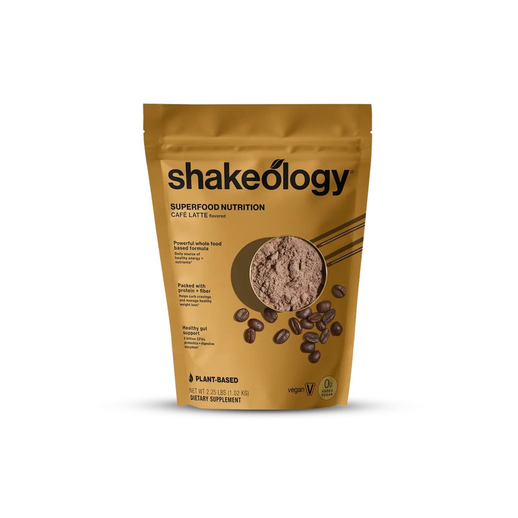 Shakeology 0g Eklenmiş Sugar Plant Based protein Toz Mix, Gluten-Free Shake with Vitamins and Minerals – Helps Support Health – Cafe Latte, 30 Servisler