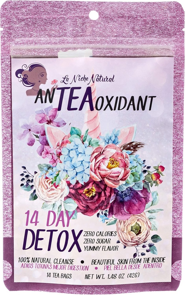 Detox ve Cleansing Tea Vegan ve Keto Friendly Te Desintoxicante Limpieza de Koloni Te Ayuda A Purificar tu Piel Libre de Acne Health Colon and Detox from The Inside - 14 Day