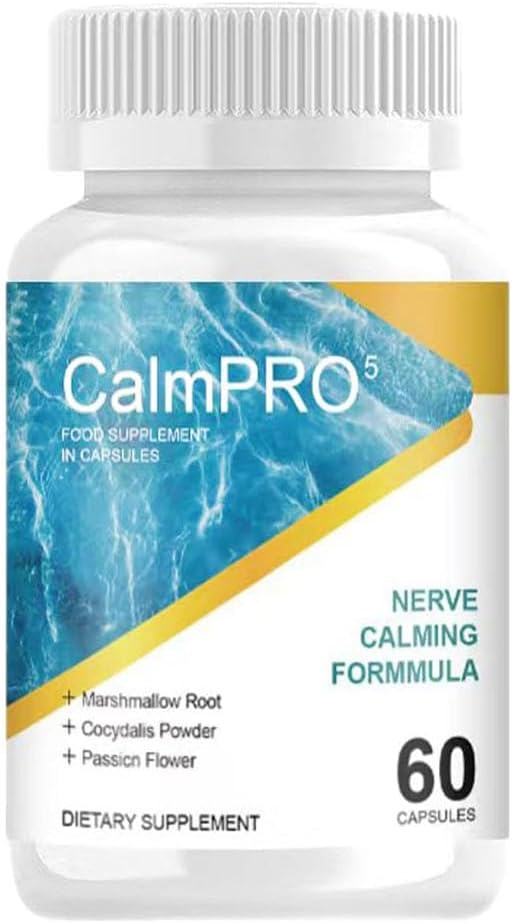Calmpro5 Nerve Capsules, Natural L-theanine Supplements - Geliştirilmiş Nerve Calming (60 Capsules)