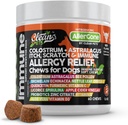 Köpek Alerjisi Yardımı Chews | Itchy Skin Relief for Dogs | Colostrum Astralagus Omega 3 Bee Pollen Bromelain Echinacea Nettle Leaf Quercetin Licorice Rootrulina ACV Immune - 1 Paket