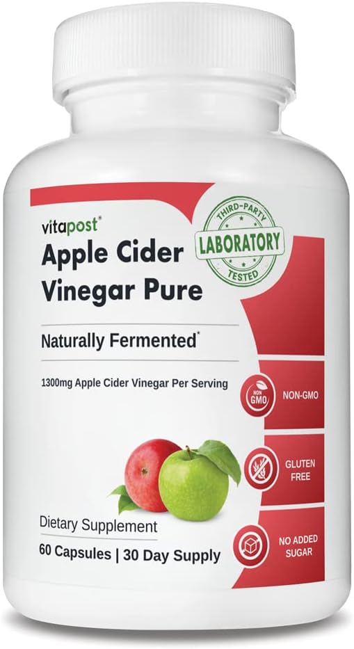 Apple Cider Vinegar Pure Apple Cider Vinegar Capsules with Natural Fermented 1300 mg Apple Cider Vinegar Mechanic. No Harsh Taste. 60 Capsules