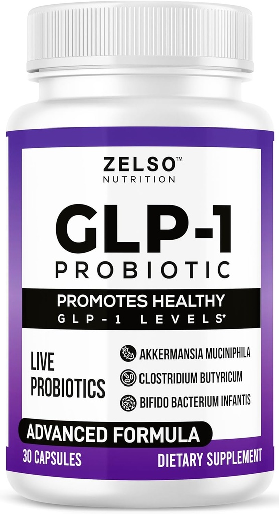 GLP-1 Akkermansia Muciniphila ile Probiyotik - Curbs App & Promosyonlar Tamlık Duygusu - GLP 1 Live Probiyotiks, 500M CFU Multi-Strain Probiyotik + Prebiyotik GLP1 Doğal Plus