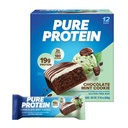 Pure protein Bars, Yüksek Protein, Nutritious Snacks to Support Energy, Low Sugar, Gluten free, Chocolate Mint Cookie,1.76oz, 12 Kont (Pazar Mayıs Vary)