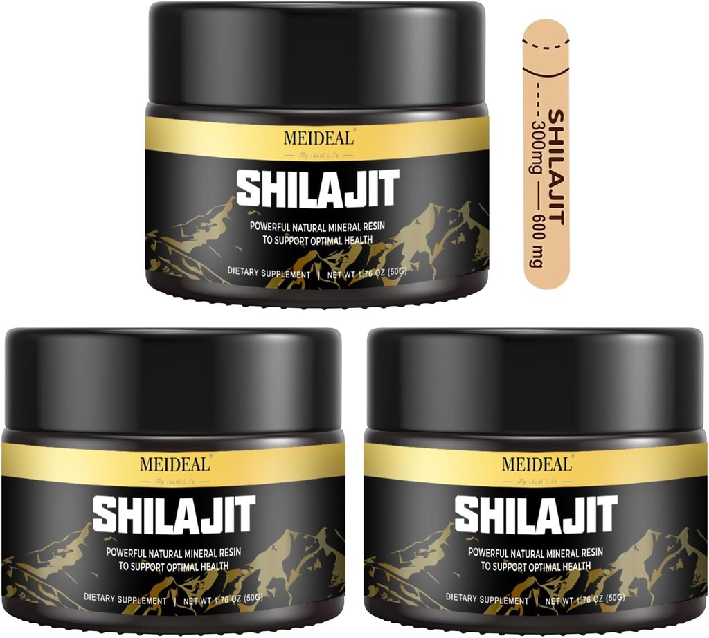 Shilajit Pure Himalayan Organik Shilajitwear, Gold Grade Shilajit Machinery with 85+ Trace Minerals & Fulvic Acid, Pure Shilajit Supplement for Better Health, 50 Gram (3 Adet)