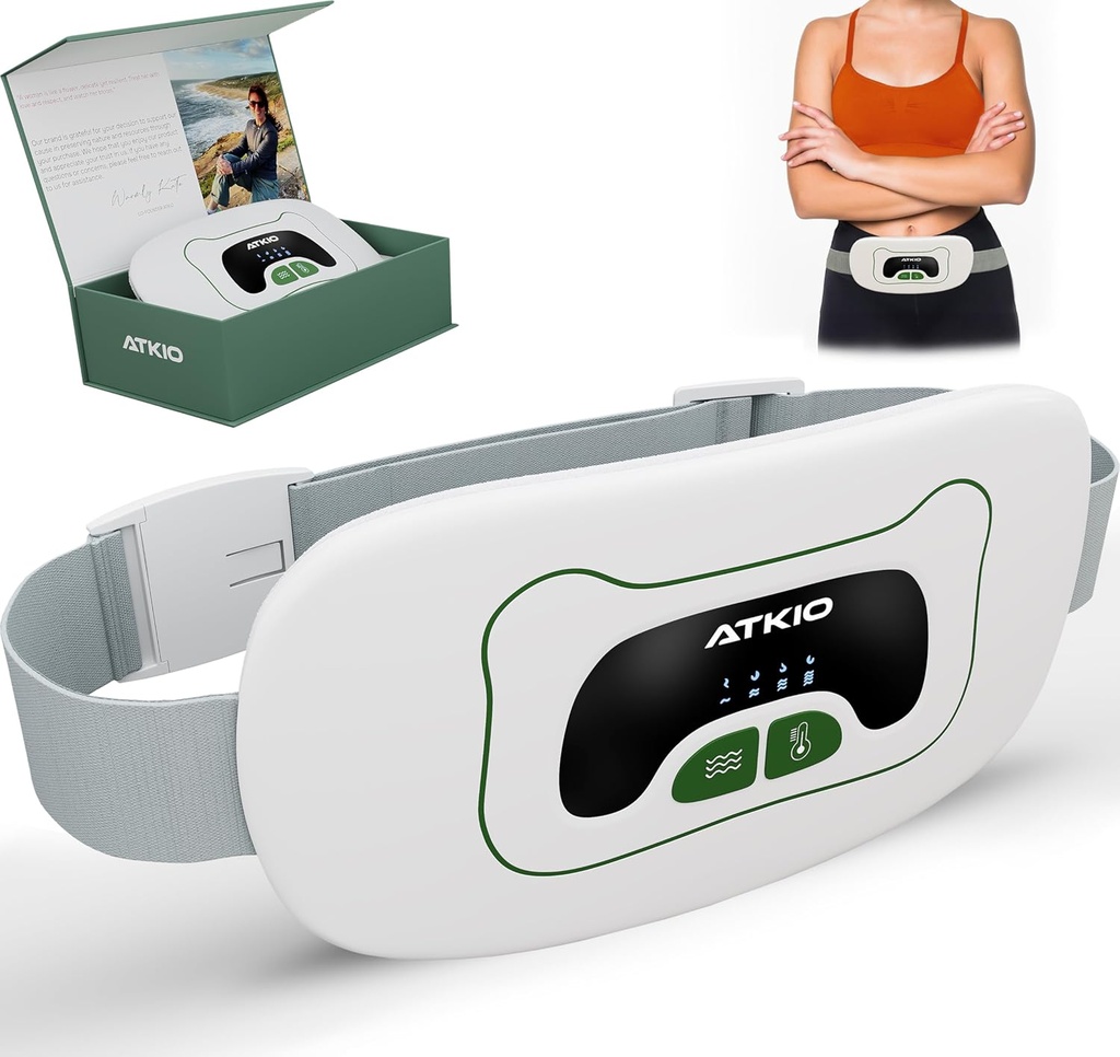 Φορητή θερμαντική πλάκα για την περίοδο Cramps - Period Θέρμανση Pad for Cramps - Εμμηνορροϊκή Ζώνη Ανακουφιστικά Πακέτα για γυναίκες - 6 Λειτουργίες Θερμότητας και Μασάζ - Back Pain Relief Electric Massager, FSA HSA Επιλέξιμες