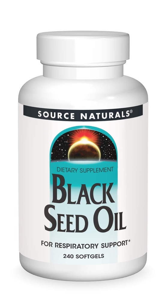 Πηγή Naturals Μαύρο Cumin Seed Oil για αναπνευστική υποστήριξη - 240 Softgels