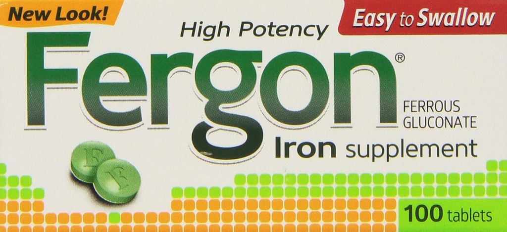 Fergon Iron Supplement, Tabletler, 100 Kont (Pack of 3)