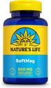 N:47'S LIFE SoftMag 500 mg - Kompleks - Bone Health, Muscle and Heart Health Support - Easy to Swallow Softgels - 60-Day Garanti, 60 Hizmet, 60