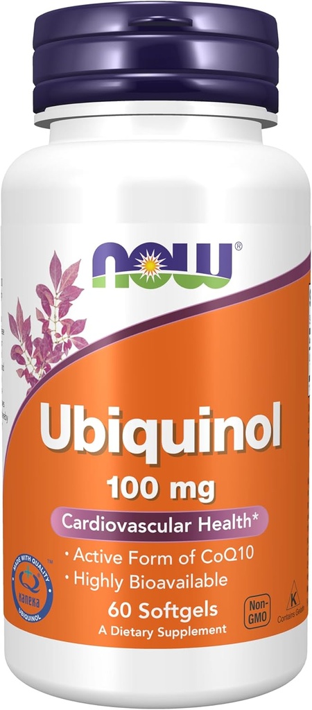 Şimdi Gıdalar Tamamlıyor, Ubiquinol 100 mg, High Bioavailability (CoQ10), 60 Softgels