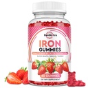 İronik Gummies - Kalsiyum, çinko, Folate & Vitamin B12, C,B6 Yetişkinler ve Çocuklar için - Blood Builder & Energy Support for Iron Deficiency, Anemi, Vegan - 60 Gummies