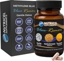 Nutricel M Ramsey Blue Capsules with Micronized Zeolit, Nattokinase (Non-GMO), Turmeric, Bromelain ve NAC - Trusted Made in America Brand - 18mg (USP Referans Tamamlandı) Üçüncü Parti Test Edildi (60ct)