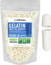 XPRS Nutra Boyutu 2 Boş Kapsüller - 500 Kont Boş Gelatin Capsules - Pills DIY Capsule - Pure Bovine Pill Gel Caps For Do-It- Yourself Supplements (Beyaz)