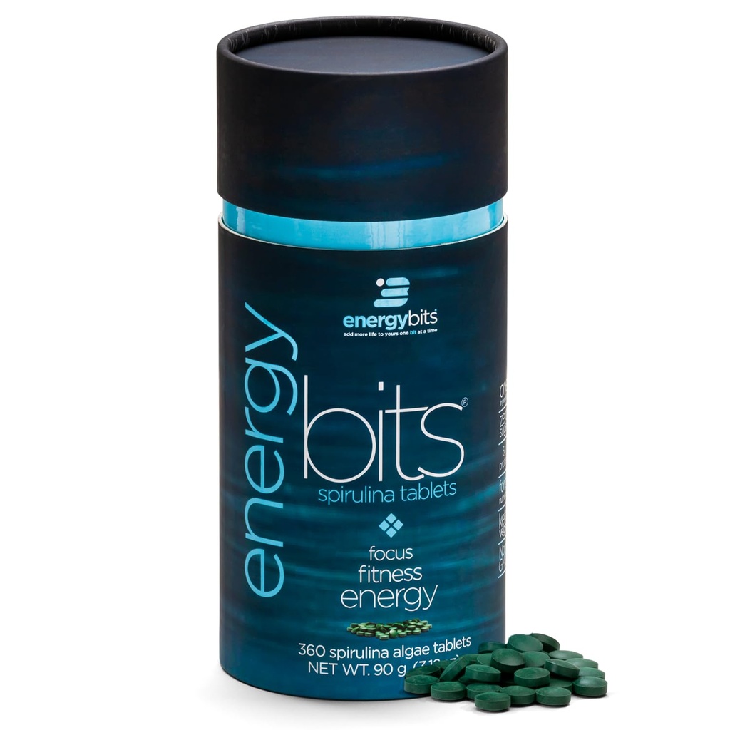 ENERJİ - Organik Spirulina Tabletleri - Plant-Based Algae Superfood - Focus, Fitness, Enerji - Plant Protein - Gluten Free - Collagen, B12, Omega 3 - Keto & Vegan - 360 Algae Tabletleri - Mekanik