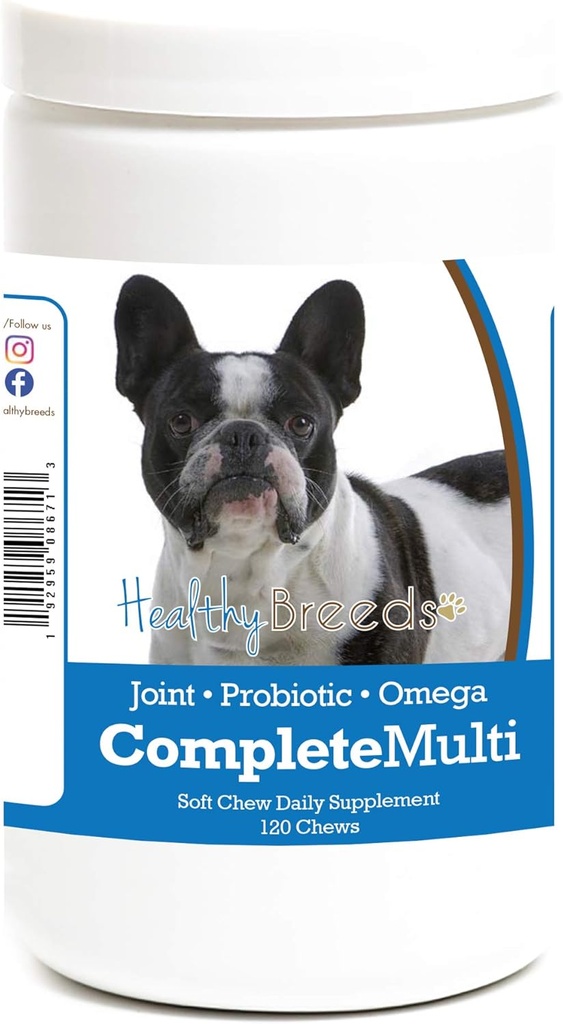 Sağlıklı Breeds French Bulldog All in One Multivitamin Soft Chew 120 Kont