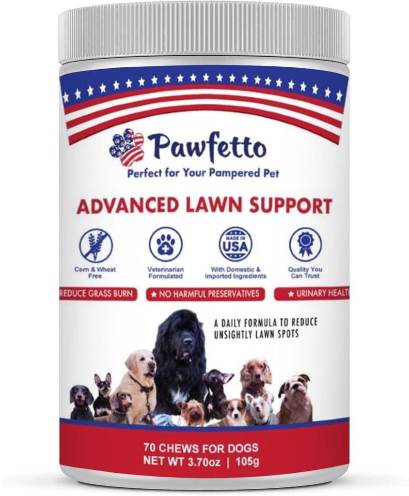 Advanced Lawn Support Supplement for Dogs, with Cranberry, replicas, and Brewer's Yeast, Easy Digestible, Chicken Liver Flavor, Perfect for Your Pampered Pet (70 Dog Chews)
