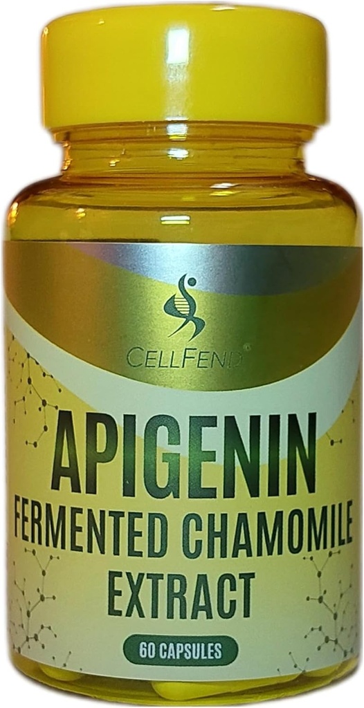 Apigenin | Fermented Chamomile Extract | standardized to 100mg of Apigenin per Capsule | 60 Vegan Capsules (500mg)