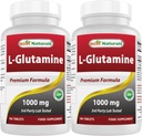 Best Naturals L-Glutamine 1000 mg 180 Tablets (180 Count (Pack of 2))