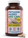 Yerba Prima Psyllium Husks Veg Caps, 400 Capsules (625 mg) - Vegan, Non-GMO, Gluten Free, Colon Cleanser, Daily Fiber Supplement for Gut Health & Regularity