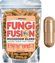 XPRS Nutra Fungi Fusion Mushroom Mix Capsules - 180 Kont (90 Day Supply) Lion's Mane, Reishi, Chaga, Cordyceps Capsules to Support mental Clarity, Cognition, Energy and Immunity