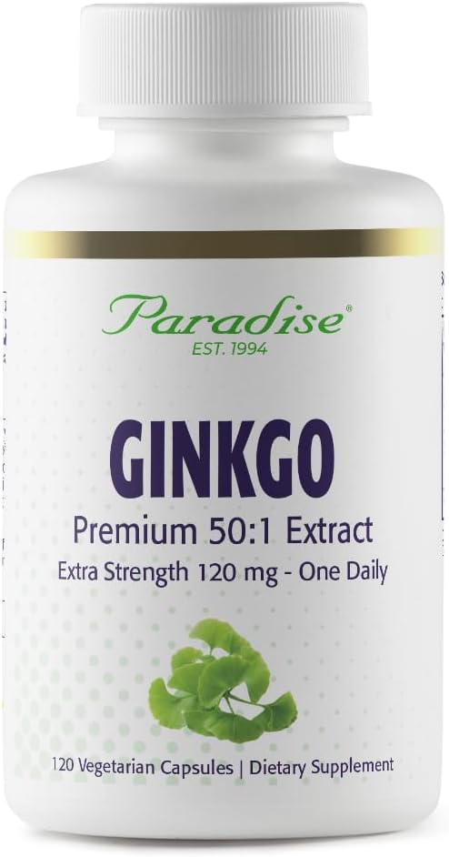 Cennet Herbs Ginkgo Biloba Extract, Super Potent, Ultra Pure, Vegan, GMO, Gluten Free, 120 Vegetarian Capsules