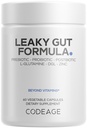 Kodaj Leaky Gut Supplement, L-Glutamine, N-Acetylglukozmin, Probiyotik, Butyric Acid, Polyols, Quercetin, DGL, Marshm Root, Berberine, BioPerine, Cinnamon, Vegan, Non-G, 60 Capsules
