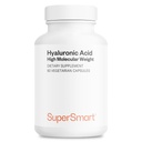 Supersmart Hyaluronic Acid Supplement 300mg per Day (Sodium Hyaluronate) - Yüksek Moleküler Kilo 1.2 Milyon Daltons | Non-GMO & Gluten Free - 60 Vegetarian Capsules