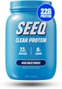 SEEQ Clear Protein Toz - Blue Razz Freeze - 25 Hizmet - 22g Clear Whey proteini - Zero Sugar - 0g Lactose - Allergen Dostu - GLP1 Destek - Bone Health - Muscle Post Workout Recovery
